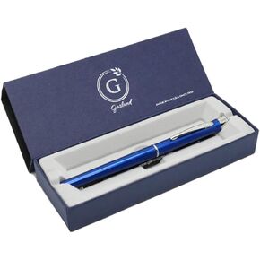Garland Patriotic Executive Metal Ballpoint Twist Pen - Blue with Chrome Accents - Medium Pt Black Ink-100% USA Made-gift for corporate events and milestone - box included