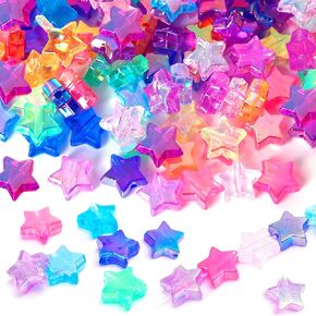 800 PCS حبات النجوم وخرز القلب للأساور ، حبة أكريليك لطيفة لصنع الحرف المجوهر