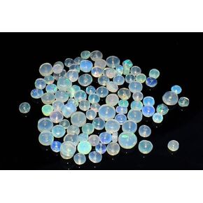 Aarzu GEMS 20 PCS 3-5 مم حفر حفر إثيوبي أوبال رفاهات لصنع إمدادات الديكور للمجوهرات