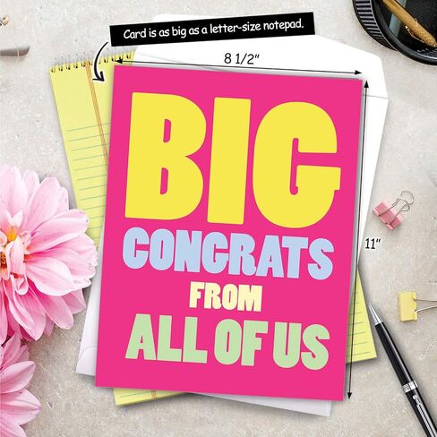 NobleWorks - Jumbo تهانينا بطاقة المعايدة (8.5 × 11 بوصة) - مجموعة تهانينا in Kuwait