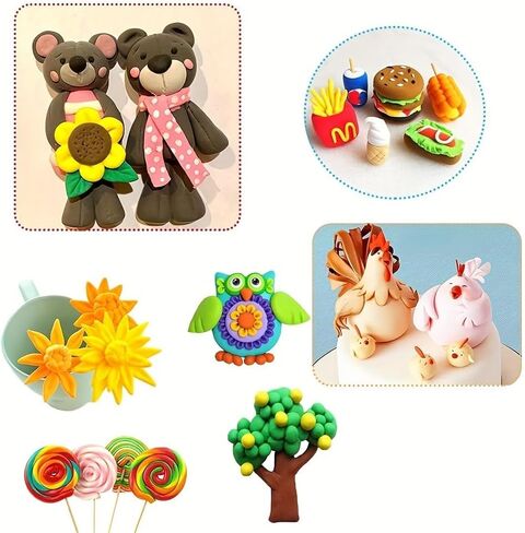 Air Dry Clay 36 Colors, Soft & Ultra Light, Modeling Clay for Students with Accessories, Tools and Tutorials Or Arts and Crafts, Gifts (Color : Pink) in Saudi Arabia