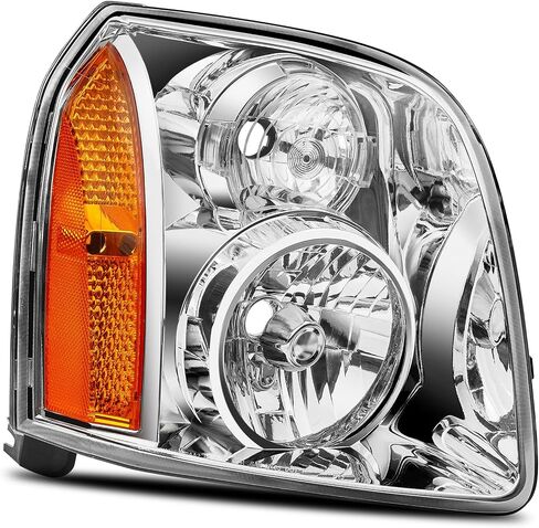 Headlights Assembly for 2007-2014 GMC Yukon SLE SLT Denali Yukon XL 1500 2500,Headlamp Assembly DENALI Style Black+Amber Halogen OE Replacement in Saudi Arabia