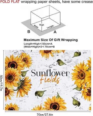 RUSPEPA Wrapping Paper Sheet - Pink Flower Pattern Great for Birthday, Spring and Holiday - 12 Folded Sheets - 19.68 X 27.5 Inch per sheet in Saudi Arabia