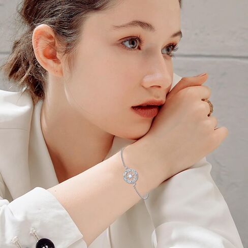 سوار بوصلة 925 من الفضة الاسترليني قابل للتعديل سوار بوصلة ملهمة مجوهرات للرجال والنساء مجوهرات عتيقة لتعويذة التخرج، مع سلسلة من الفولاذ المقاوم للصدأ in Kuwait