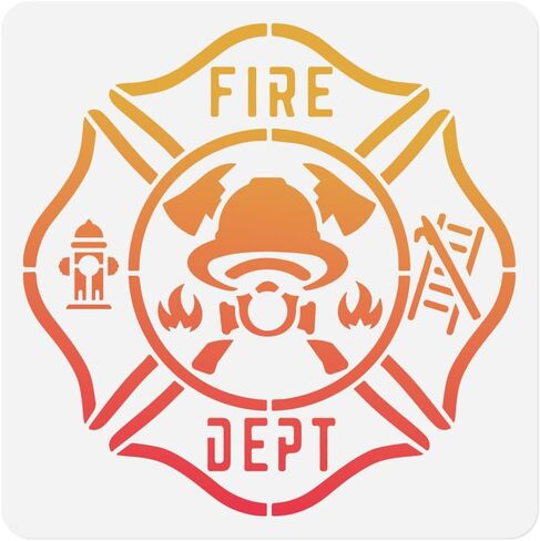 قالب استنسل من طراز Maltese Cross Department 11.8 × 11.8 بوصة من الاستنسل البلاستيكي القابل لإعادة الاستخدام للطلاء على الأثاث الزجاجي in Kuwait