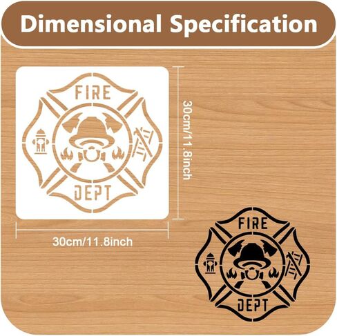 قالب استنسل من طراز Maltese Cross Department 11.8 × 11.8 بوصة من الاستنسل البلاستيكي القابل لإعادة الاستخدام للطلاء على الأثاث الزجاجي in Kuwait