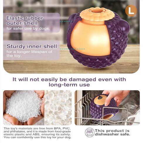 Dog Chew Octopus Toy - Puppy Stuffable Freezable Toy - Filling Capabilities for Extended Play Time& Treat Food Dispensing Ball - Erichment Toys - Durable & Indestructible in Kuwait