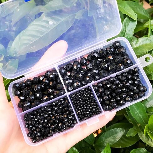 1000pcs Green Rondelle Crystal Glass Beads 2mm 4mm 6mm 8mm 10mm Mixed Sizes, Faceted Briolette Crystal Glass Spacer Beads for Jewelry Making with Container Box in Saudi Arabia