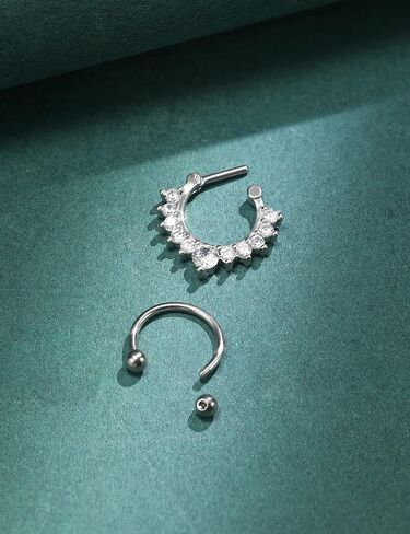 Tvalccoy الحاجز خواتم الحاجز مجوهرات Daith ثقب المجوهرات خواتم الحاجز 16 جرام الحاجز الدائري الحاجز ثقب الحاجز مبتسم ثقب المجوهرات 16 جرام الحاجز الدائري Daith أقراط الحاجز الفرس مجوهرات Daith in Kuwait