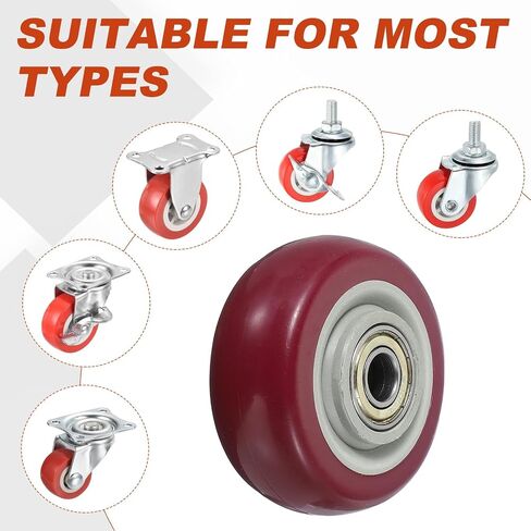 MECCANIXITY Push Cart Wheels Replacement Nylon Rolling Casters Wheel with Bore for Furniture Platform Trucks Shopping Cart in Saudi Arabia