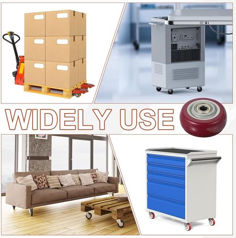 MECCANIXITY Push Cart Wheels Replacement Nylon Rolling Casters Wheel with Bore for Furniture Platform Trucks Shopping Cart in Saudi Arabia