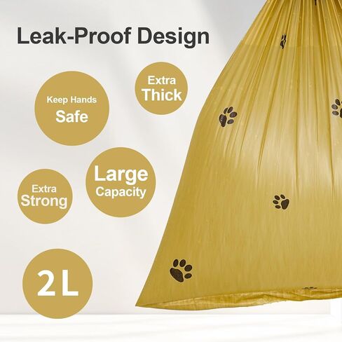Dog Poop Bags With Dispenser, Strong and Leak-proof Waste Bags for Pets, Floral Scented, 270 Count (18 Packs of 15), 13 Inch x 9 Inch (Orange) in Saudi Arabia