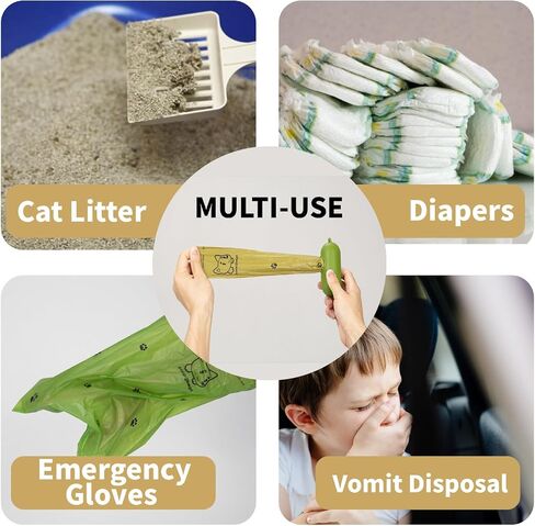 Dog Poop Bags With Dispenser, Strong and Leak-proof Waste Bags for Pets, Floral Scented, 270 Count (18 Packs of 15), 13 Inch x 9 Inch (Orange) in Saudi Arabia