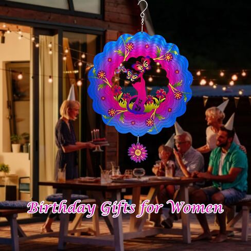 Dog Metal Wind Spinners, Dog Gifts for Women Mom Grandma Wife Men Dog Lovers, 12 inch Lage 3D Stainless Steel Hanging Wind Spinner for Outdoor Indoor Home Yard Art Garden Decorations in Saudi Arabia