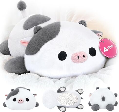 Weighted Highland Cow Plush, Weighted Stuffed Animals 4.0 Lbs, Weighted Cow Plush for Kids, Highland Cow Stuffed Animals, Weighted Plush Toy Birthday Gifts for Women, Girls and Males (23 inch) in Saudi Arabia