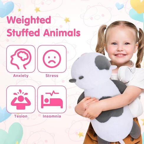 Weighted Highland Cow Plush, Weighted Stuffed Animals 4.0 Lbs, Weighted Cow Plush for Kids, Highland Cow Stuffed Animals, Weighted Plush Toy Birthday Gifts for Women, Girls and Males (23 inch) in Saudi Arabia