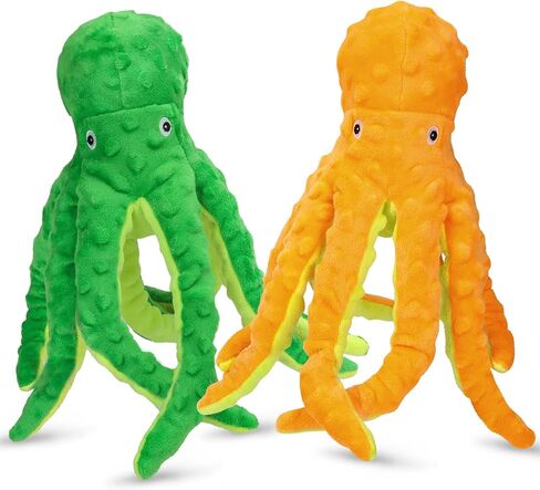 Octopus Squesky Dog Toys for Large Medium Small Dogs, Stuffed and Tough Plush Dog Toys for Aggressive Chewers(Blue) in Kuwait