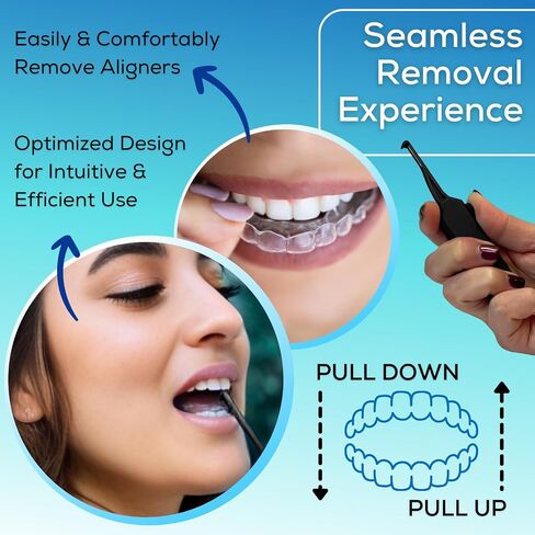 Stocking Stuffer|AlignerOff Aligner Removal Tool|Compatible with Invisalign, Removable Clear Braces, Retainers, Nightguard and Dentures|Retractible|Hygienic Personal Oral Accessory|Ortho Recommended in Kuwait
