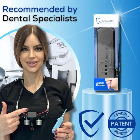 Stocking Stuffer|AlignerOff Aligner Removal Tool|Compatible with Invisalign, Removable Clear Braces, Retainers, Nightguard and Dentures|Retractible|Hygienic Personal Oral Accessory|Ortho Recommended in Kuwait
