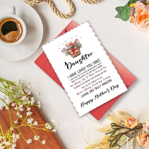 Poem Mother’s Day Card for Daughter, Funny Mother’s Day Card Gift from Parents, 1st Mother’s Day Card for Daughter, Daughter Mother’s Day Card, I'm Proud of the Mother You've Become in Saudi Arabia