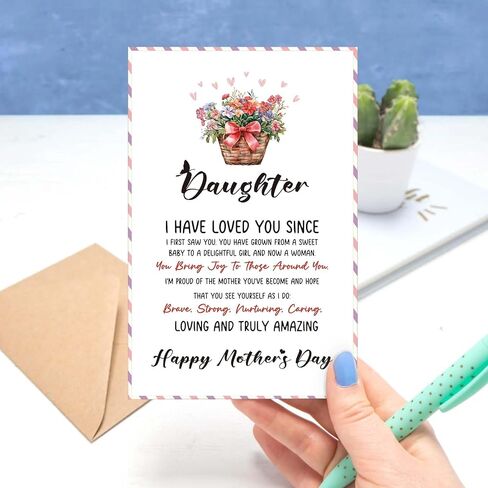 Poem Mother’s Day Card for Daughter, Funny Mother’s Day Card Gift from Parents, 1st Mother’s Day Card for Daughter, Daughter Mother’s Day Card, I'm Proud of the Mother You've Become in Saudi Arabia