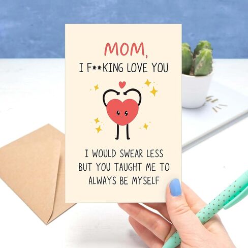 بطاقة عيد الأم للأم لابنتها ، هدية بطاقة عيد الأم المضحكة من أولياء الأمور ، بطاقة عيد الأم الأولى لابنتها ، بطاقة عيد الأم ، أنا فخور بالأم التي أصبحت عليها in Kuwait