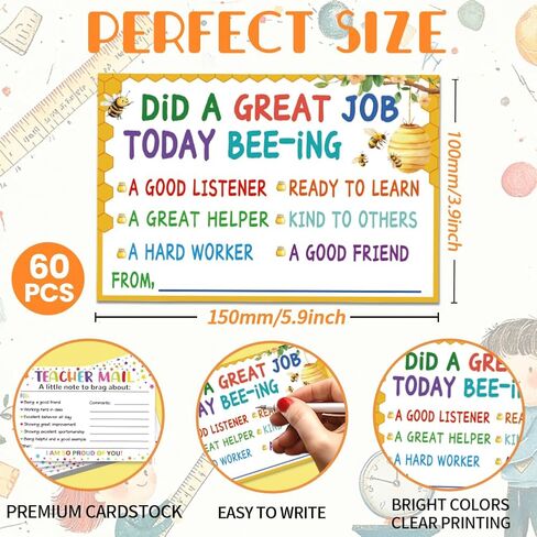 60pcs Cute Stars Stater Mail Cards Happy Mail Postcards Notes Tofort to Opery Goy Behaviour Proachive Processive Protevations to Servel in Saudi Arabia