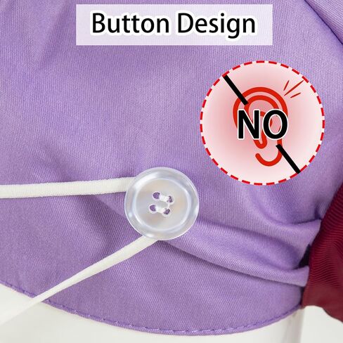 Scrub Caps Women Bouffant Scrub Hats Caps Nurses, Adjustable Working Cap Ponytail Pouch Tie Back Hats in Kuwait