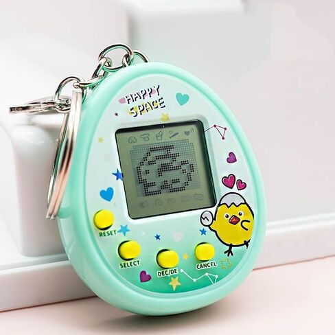 4 Pieces Virtual Electronic Digital Pets Keychains Nostalgic 168 Giga Pets in One Virtual Cyber Digital Nostalgic Handheld Electronic Toys for Kids Funny Play (Transparent Color Version) in Saudi Arabia