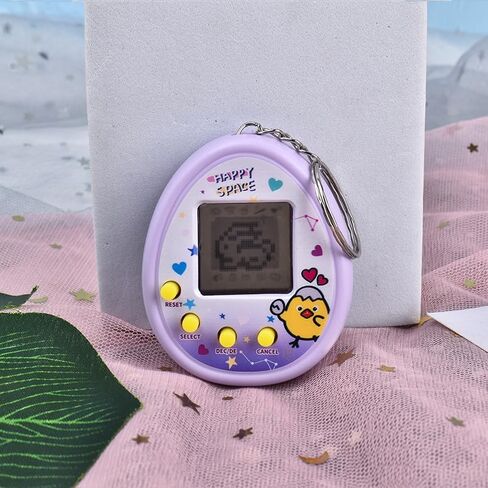 4 Pieces Virtual Electronic Digital Pets Keychains Nostalgic 168 Giga Pets in One Virtual Cyber Digital Nostalgic Handheld Electronic Toys for Kids Funny Play (Transparent Color Version) in Saudi Arabia