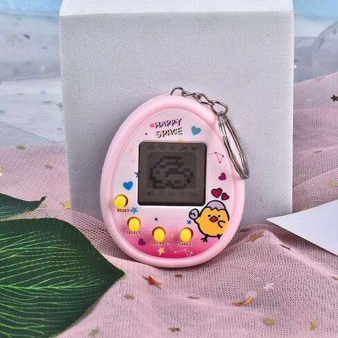 4 Pieces Virtual Electronic Digital Pets Keychains Nostalgic 168 Giga Pets in One Virtual Cyber Digital Nostalgic Handheld Electronic Toys for Kids Funny Play (Transparent Color Version) in Saudi Arabia
