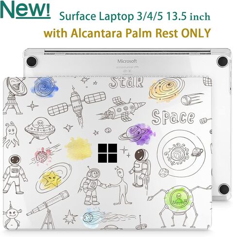 قضية Tuiklol لـ 13.5 '' Microsoft Surface Laptop 5/4/3 Alcantara Palm Rest 2022-2018 Model 1959 1958 1867 غطاء قذيفة صلبة ، غطاء لوحة المفاتيح+شاشة شاشة+مقابس غبار ، نباتات بحرية ، in Kuwait