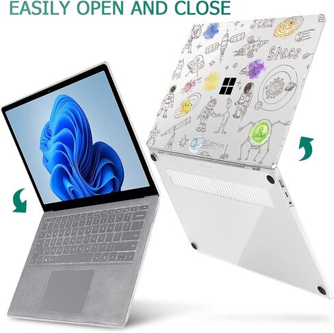 قضية Tuiklol لـ 13.5 '' Microsoft Surface Laptop 5/4/3 Alcantara Palm Rest 2022-2018 Model 1959 1958 1867 غطاء قذيفة صلبة ، غطاء لوحة المفاتيح+شاشة شاشة+مقابس غبار ، نباتات بحرية ، in Kuwait