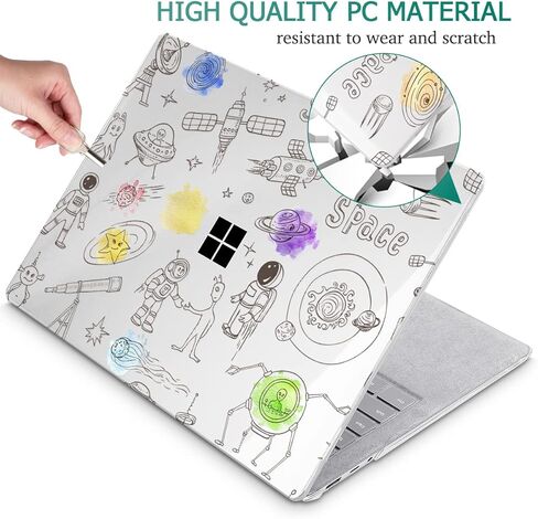 قضية Tuiklol لـ 13.5 '' Microsoft Surface Laptop 5/4/3 Alcantara Palm Rest 2022-2018 Model 1959 1958 1867 غطاء قذيفة صلبة ، غطاء لوحة المفاتيح+شاشة شاشة+مقابس غبار ، نباتات بحرية ، in Kuwait