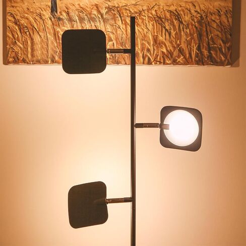 Brightech Tree Floor Lamp for Living Rooms & Offices, Dimmable Standing Lamp for Bedroom Reading, LED Spotlight Floor Lamp, Tall Lamp with Adjustable Panels for Minimal Space Use - Bronze in Kuwait