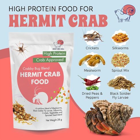 Hermit Crab Food Bundle (Farm and Meadow, Fruity Breakfast Blend, Crabby Bug Blend, Greensand) in Kuwait
