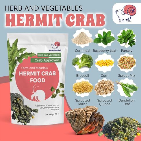 Hermit Crab Food Bundle (Farm and Meadow, Fruity Breakfast Blend, Crabby Bug Blend, Greensand) in Kuwait