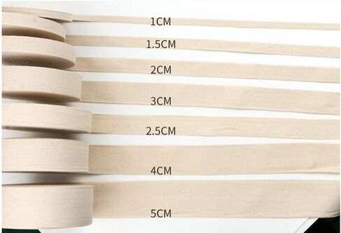 2Pack Fabric Ribbons Cotton Natural Color,109 Yard Herringbone Tape Bias Binding Tape for DIY Crafts Sewing Knit, Beige (3/8 Inch Wide) in Saudi Arabia
