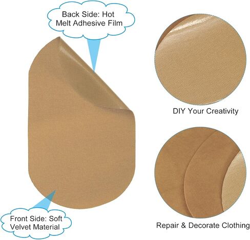 PATIKIL Iron-on Patches, 4Pcs 7x4 Inch Elbow Knee Velvet Patches Repair Patches Kit for Clothing Pants Shirts Jackets Mending and Decorating, Maroon Red in Saudi Arabia