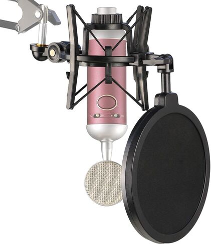 Blue Snowball Shock Mount with Pop Filter Matching Mic Boom Arm Stand, Compatible for Blue Snowball iCE USB Mic by YOUSHARES in Kuwait