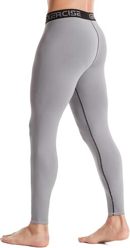 Men’s Thermal Compression Fleece Lined Pants Athletic Leggings Baselayer Cold Weather Workout Sports Running Tights in Kuwait