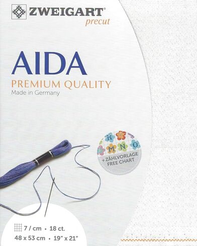 Zweigart Precut Fein-Aida 18 Count Snow Glitter 3793/11 in Saudi Arabia