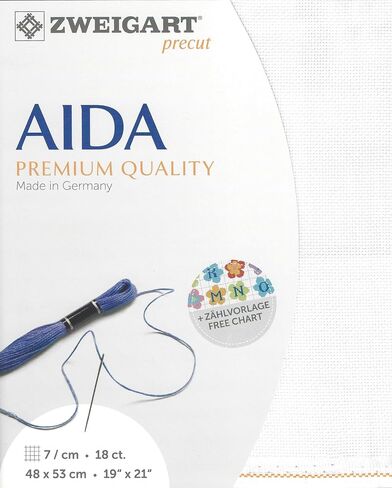Zweigart Precut Fein-Aida 18 Count Snow Glitter 3793/11 in Saudi Arabia