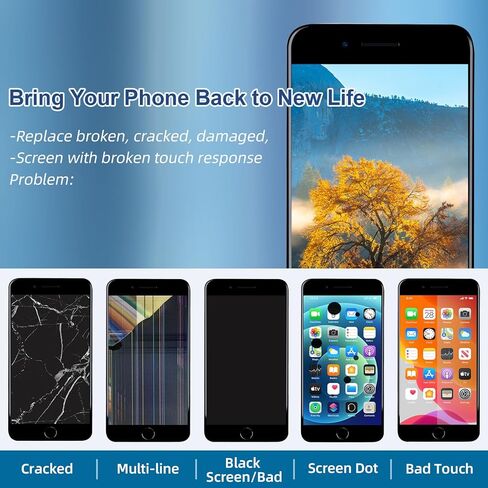 مجموعة استبدال شاشة iPhone 7: شاشة LCD مقاس 4.7 بوصة ومحول رقمي يعمل باللمس ثلاثي الأبعاد، مجموعة كاملة، لـ A1660، A1778، A1779 وأدوات الإصلاح الكاملة in Kuwait