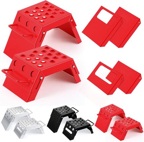 2 Pcs Moto Starting Block Aid Adjustable 3-9" Starting Blocks Motorsport Foot Stool Dirt Bike Accessories for E Bikes Youth Moto Crossers Touring Motorcycles in Kuwait