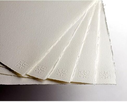 St. Cuthberts Mill Saunders Waterford Watercolor Paper Block - 12x9-inch White 100% Cotton Watercolor Paper - 20 Sheets of 140lb Cold Press Watercolor Paper for Gouache Ink Acrylic Charcoal and More in Kuwait