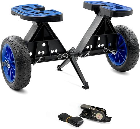 Kayak Cart, Collapsible Kayak Cart Dolly Kayak Trolley with 10 Inch Airless Wheels for SUP Paddleboard Canoe Kayak Transport Carrier in Kuwait
