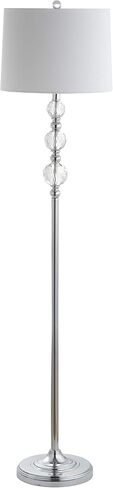 SAFAVIEH Lighting Collection Venezia Clear Crystal/ Chrome 61-inch Living Room Bedroom Home Office Standing Floor Lamp (LED Bulb Included) in Saudi Arabia