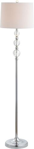 SAFAVIEH Lighting Collection Venezia Clear Crystal/ Chrome 61-inch Living Room Bedroom Home Office Standing Floor Lamp (LED Bulb Included) in Saudi Arabia