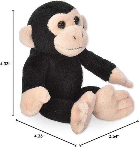 Wild Republic Pocketkins Eco Chimpanzee, Stuffed Animal, 5 Inches, Plush Toy, Made from Recycled Materials, Eco Friendly in Saudi Arabia